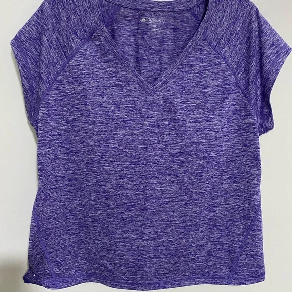 Women Sport Tee Extra Large XL Rapidry Tee Yoga Top Marled Purple T-Shirt - Picture 2 of 14
